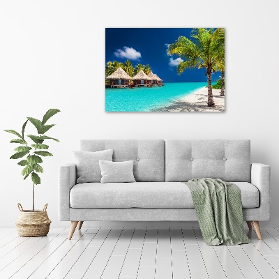 Tableau sur toile Bungalows Maldives