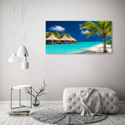 Tableau sur toile Bungalows Maldives