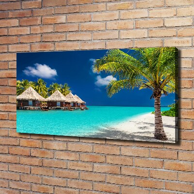 Tableau sur toile Bungalows Maldives