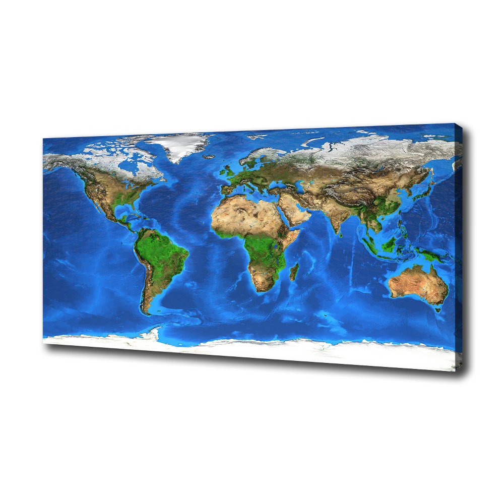 Tableau photo sur toile Carte du monde