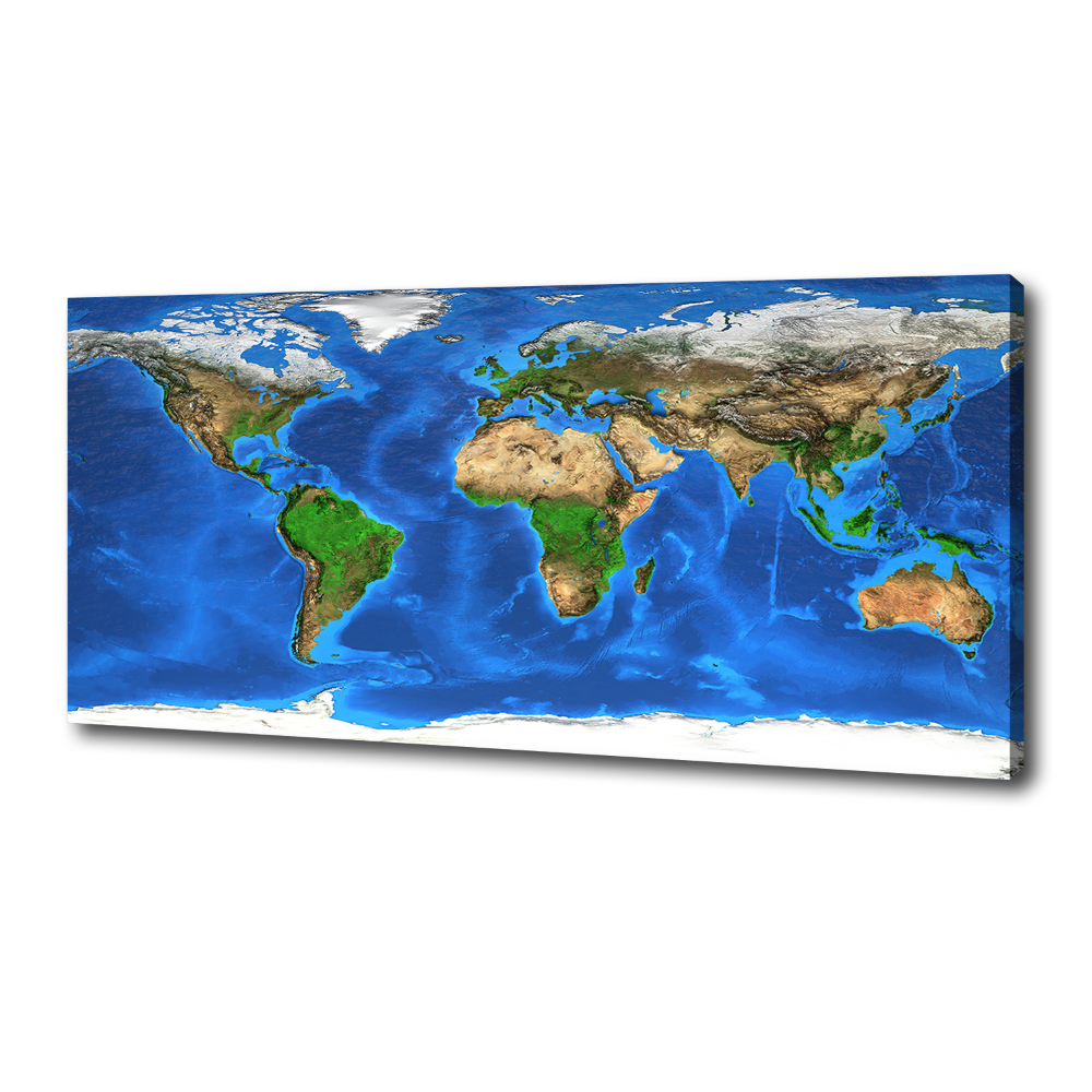 Tableau photo sur toile Carte du monde