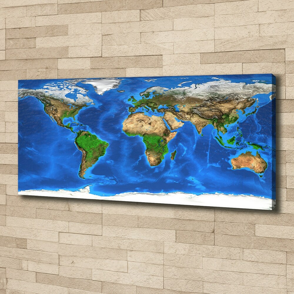 Tableau photo sur toile Carte du monde