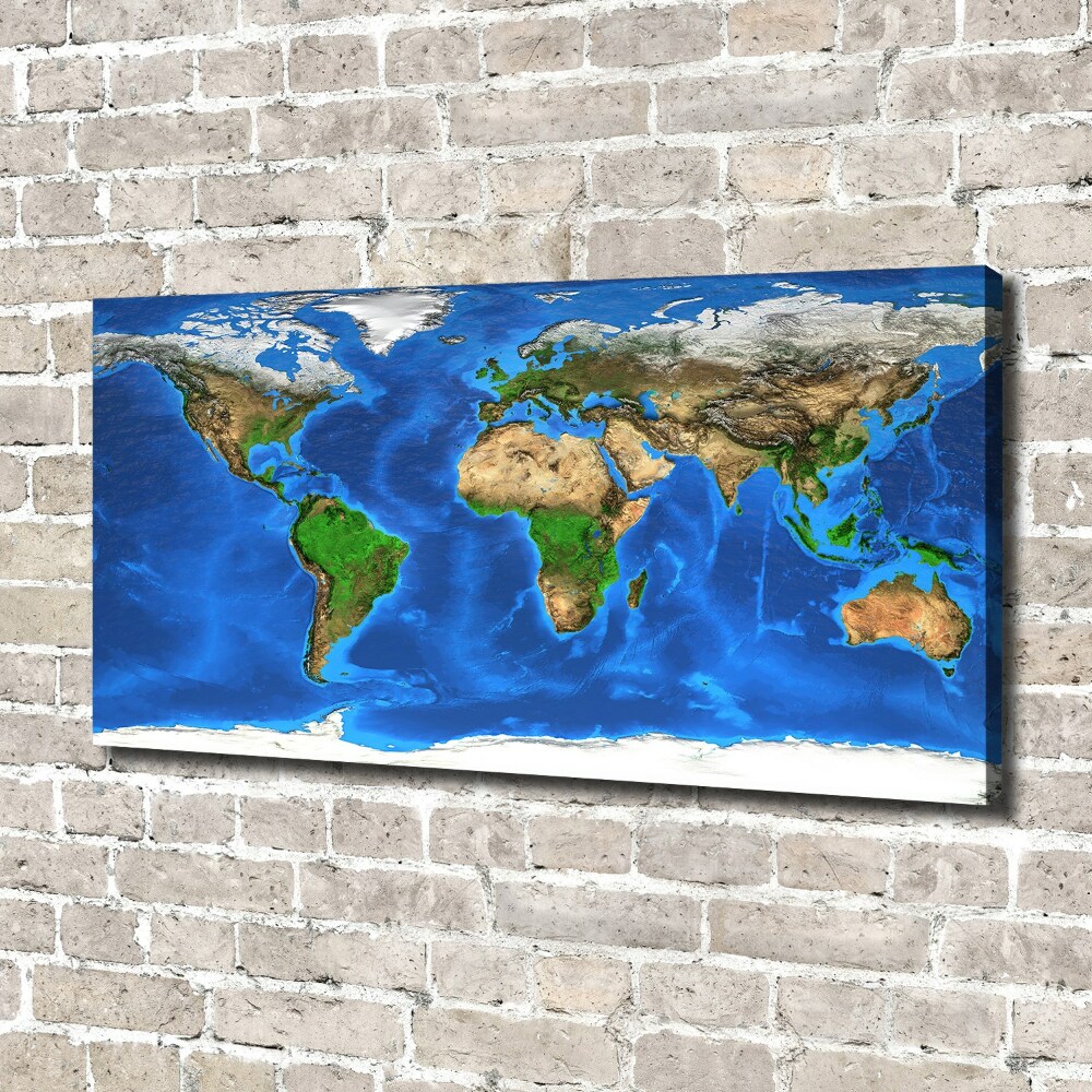 Tableau photo sur toile Carte du monde