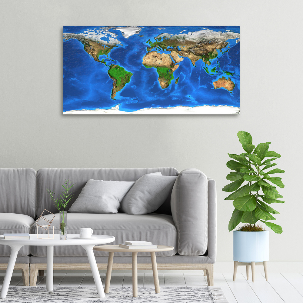 Tableau photo sur toile Carte du monde