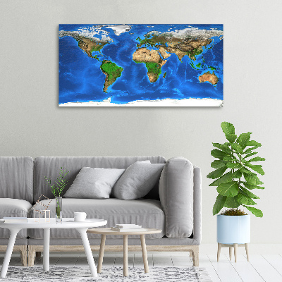 Tableau photo sur toile Carte du monde