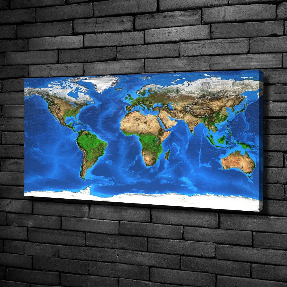 Tableau photo sur toile Carte du monde