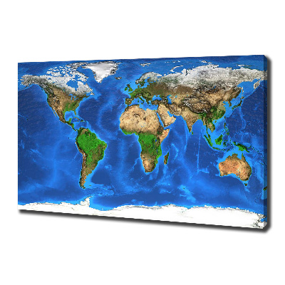 Tableau photo sur toile Carte du monde