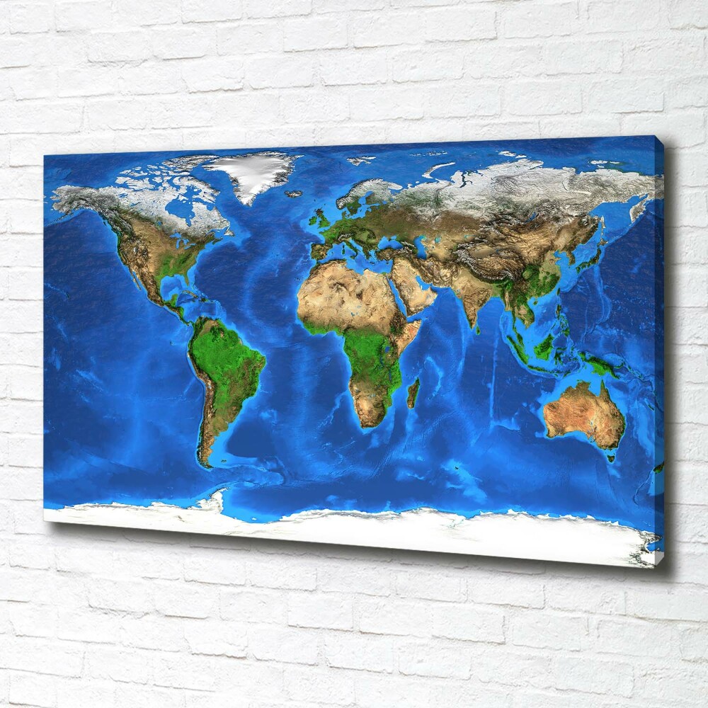 Tableau photo sur toile Carte du monde