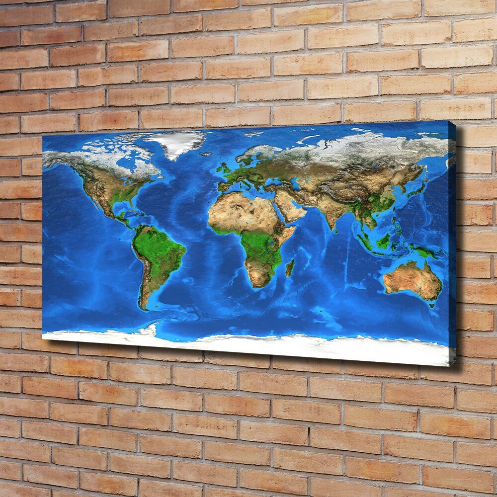 Tableau photo sur toile Carte du monde