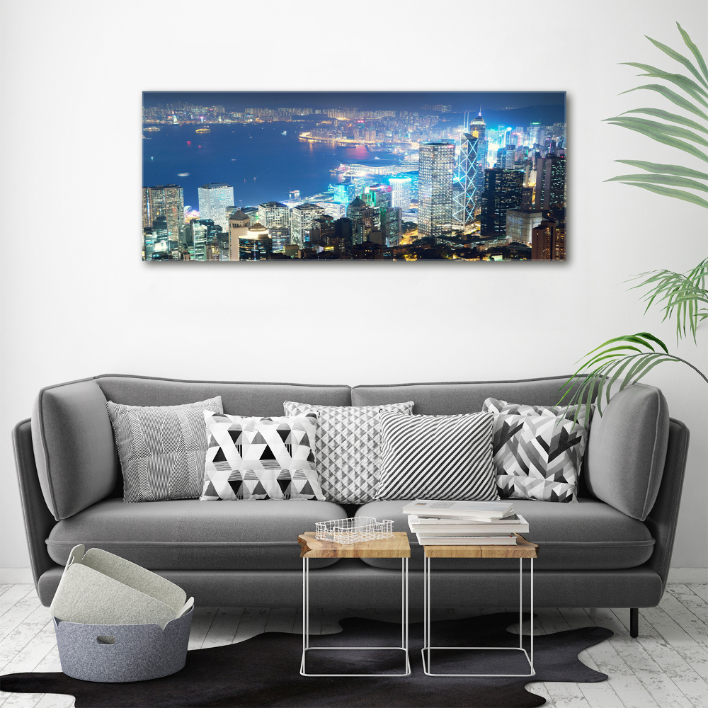 Tableau photo sur toile Hong Kong la nuit