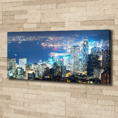 Tableau photo sur toile Hong Kong la nuit