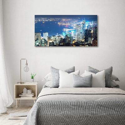 Tableau photo sur toile Hong Kong la nuit