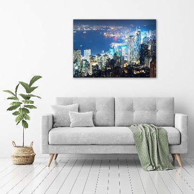 Tableau photo sur toile Hong Kong la nuit