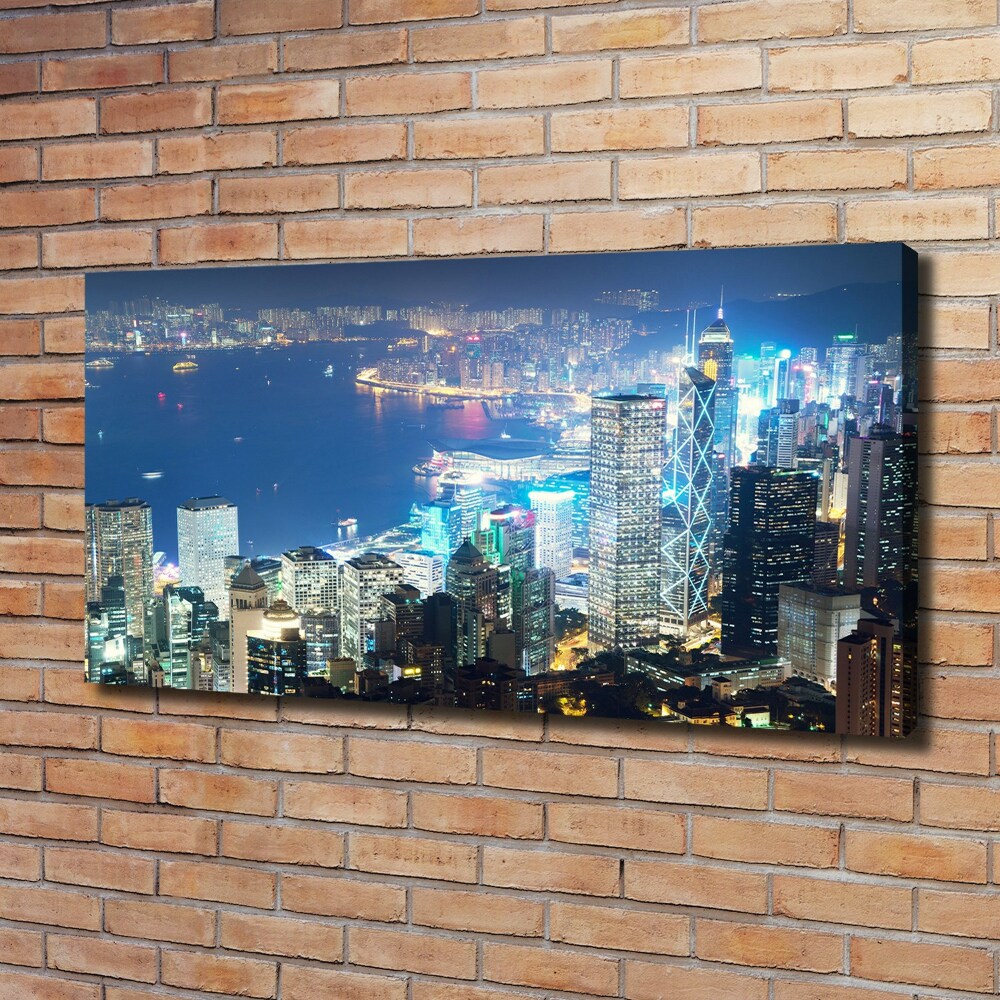 Tableau photo sur toile Hong Kong la nuit