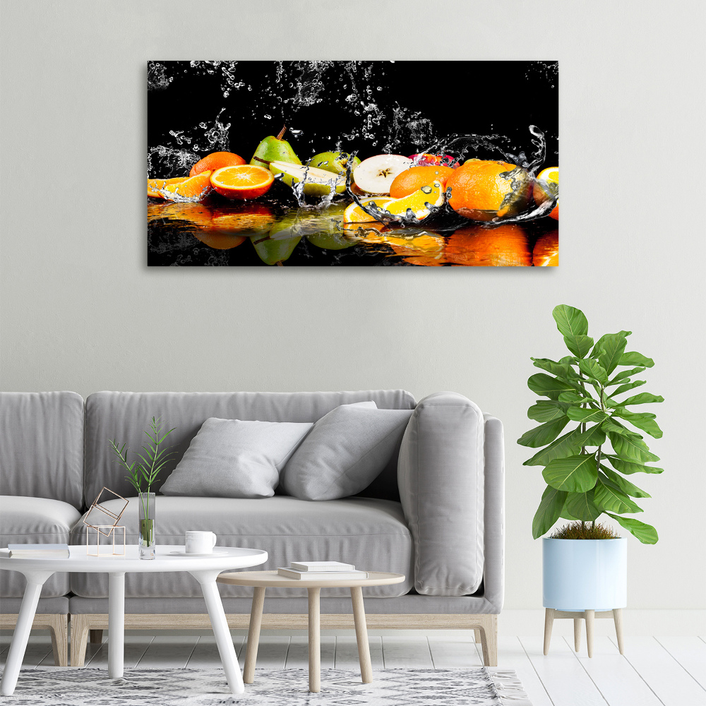 Tableau photo sur toile Fruits et eau