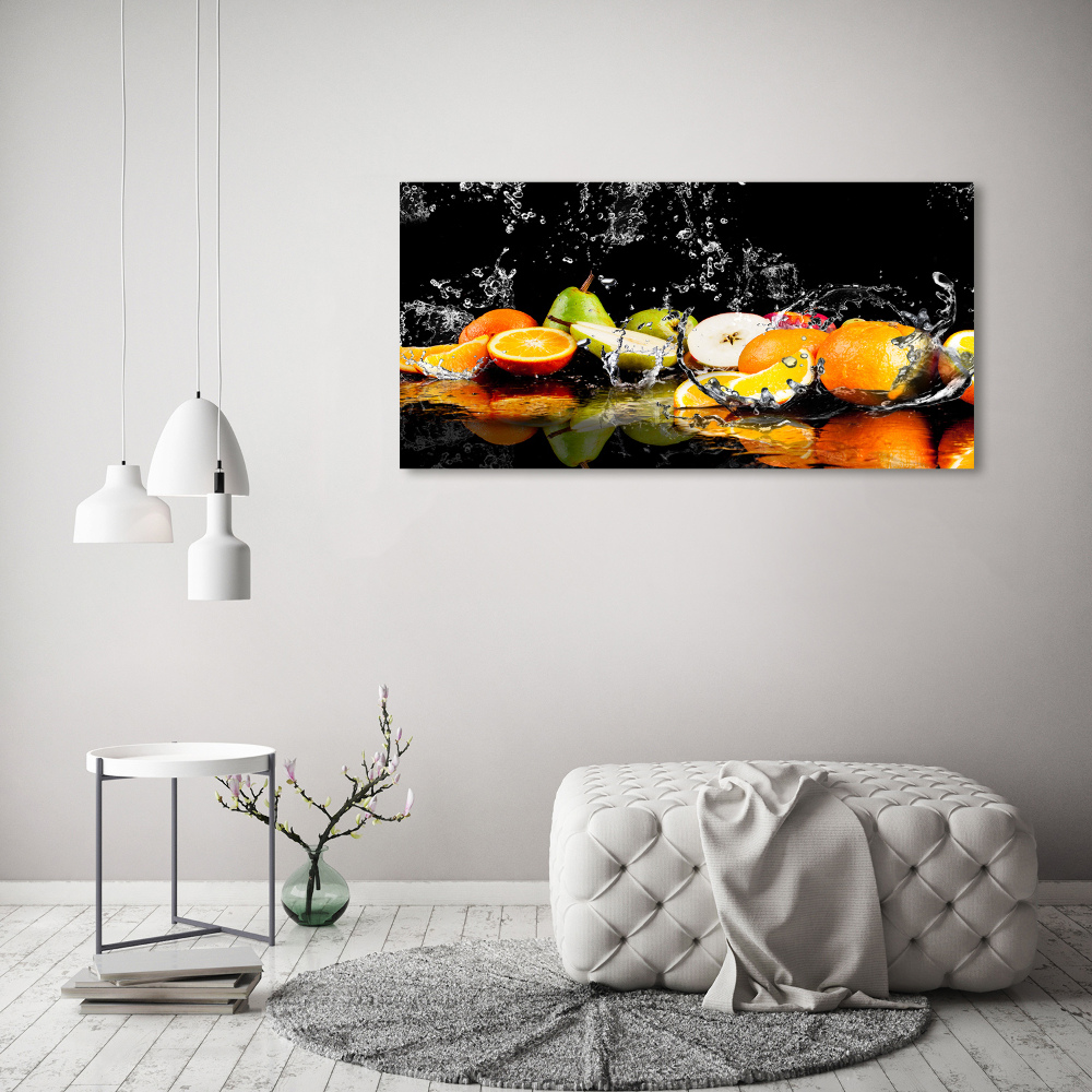 Tableau photo sur toile Fruits et eau