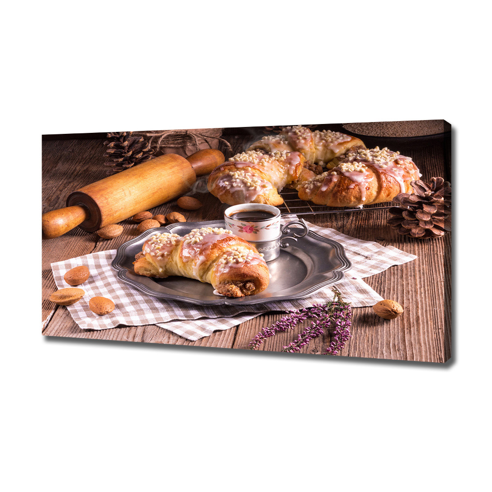 Tableau toile imprimée Croissants