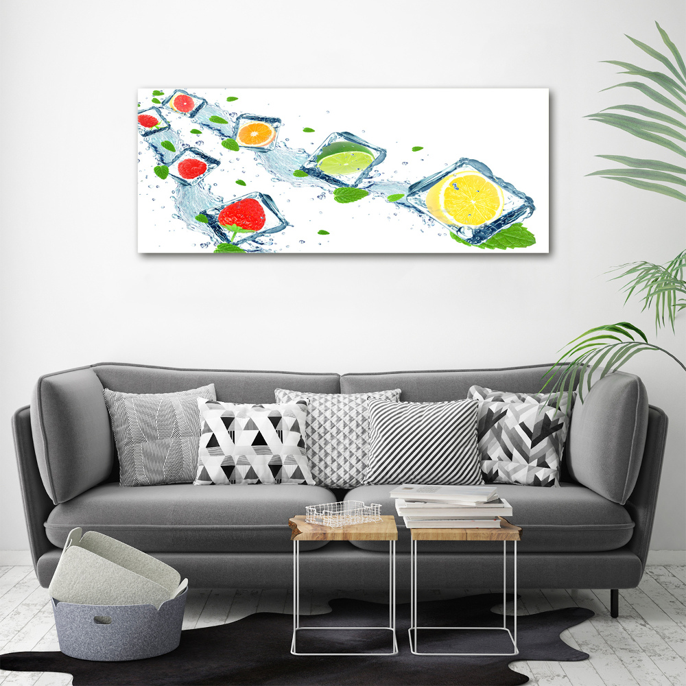 Tableau sur toile Fruits en dés