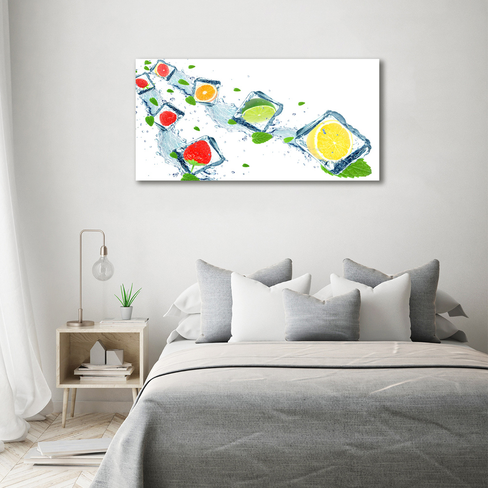 Tableau sur toile Fruits en dés