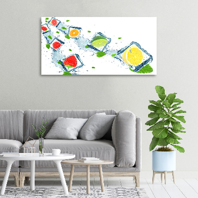 Tableau sur toile Fruits en dés