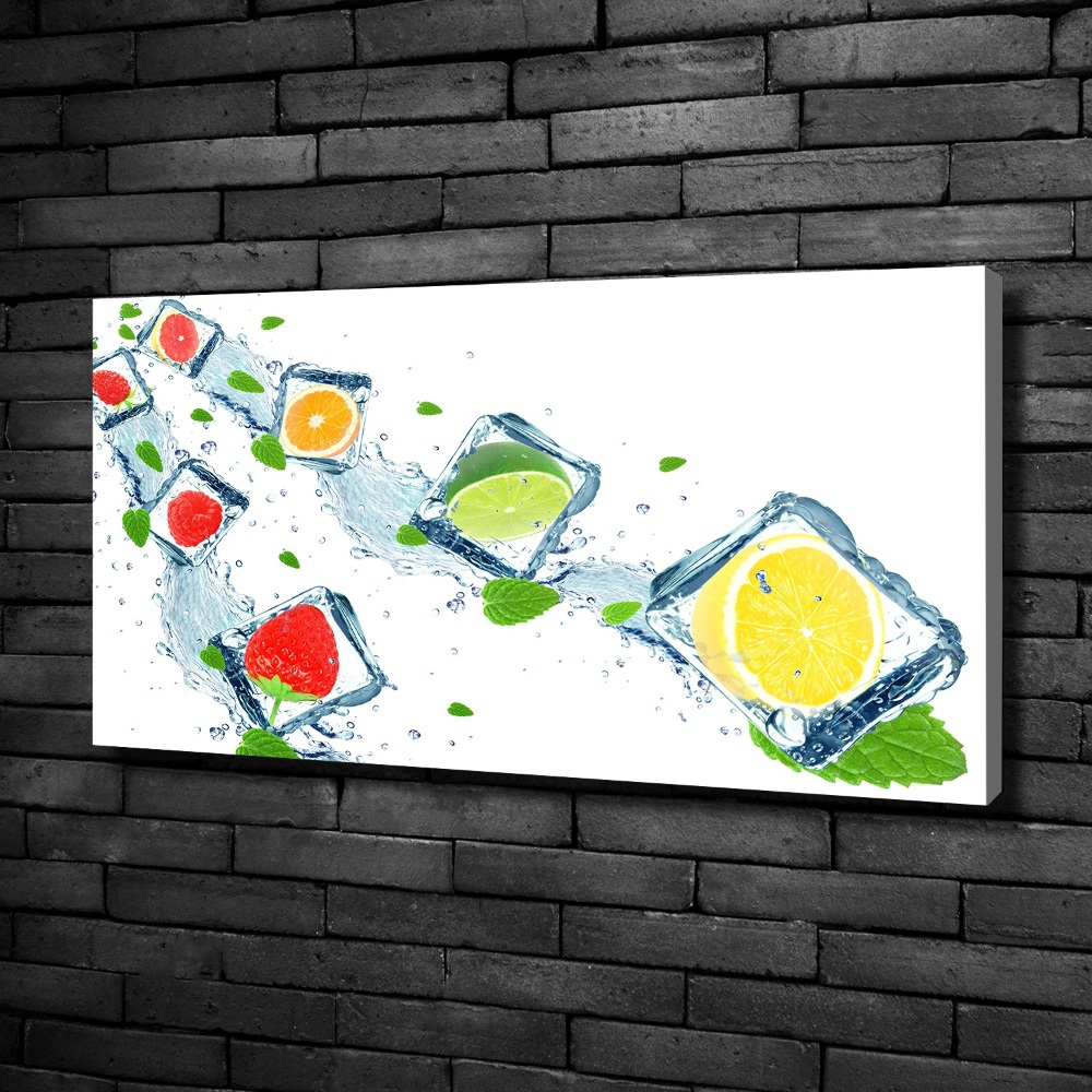 Tableau sur toile Fruits en dés