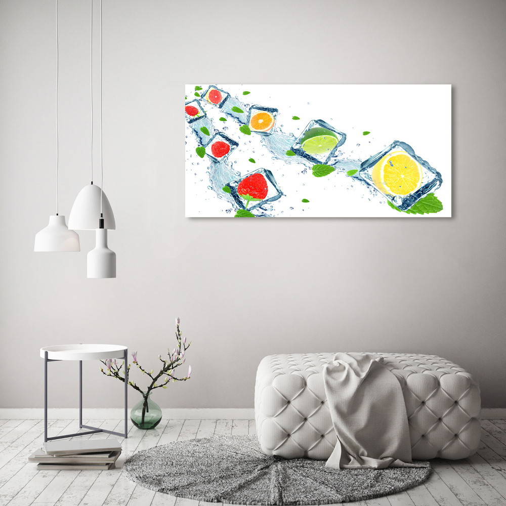 Tableau sur toile Fruits en dés