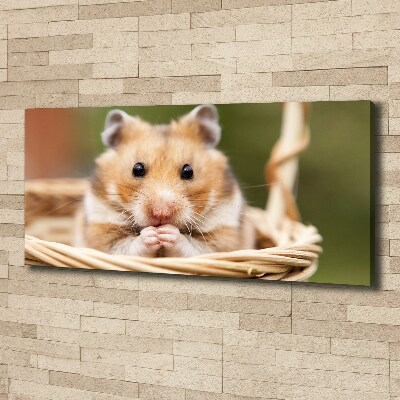 Tableau mural sur toile Hamster dans un panier