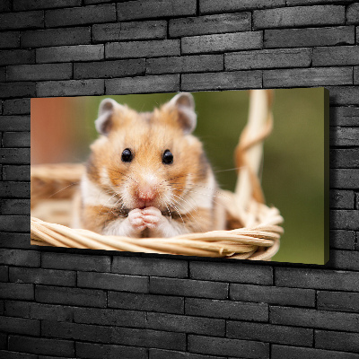 Tableau mural sur toile Hamster dans un panier