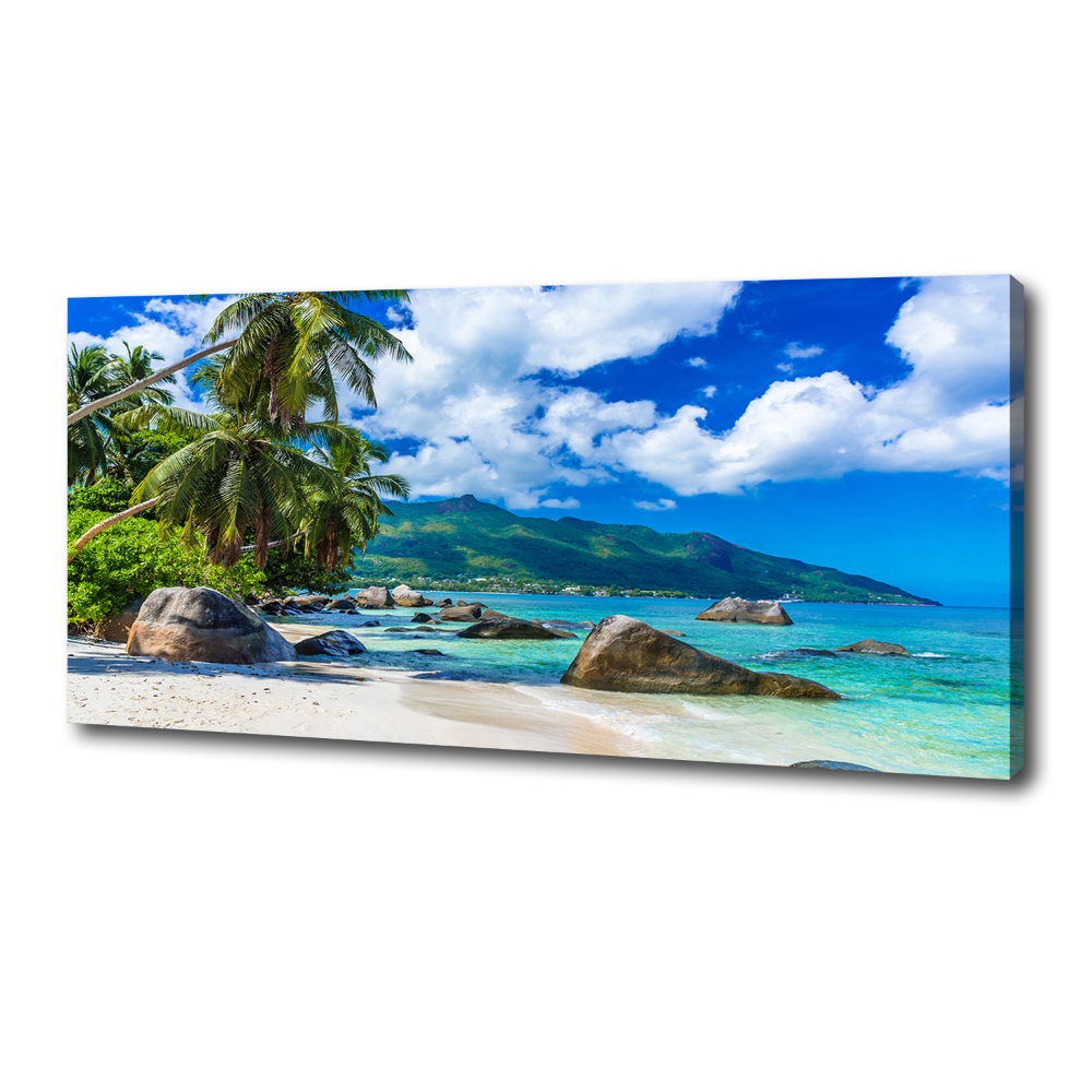 Tableau sur toile Plage des Seychelles