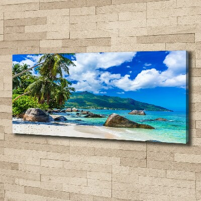 Tableau sur toile Plage des Seychelles