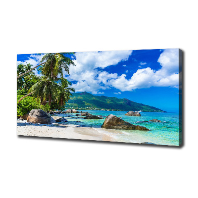 Tableau sur toile Plage des Seychelles