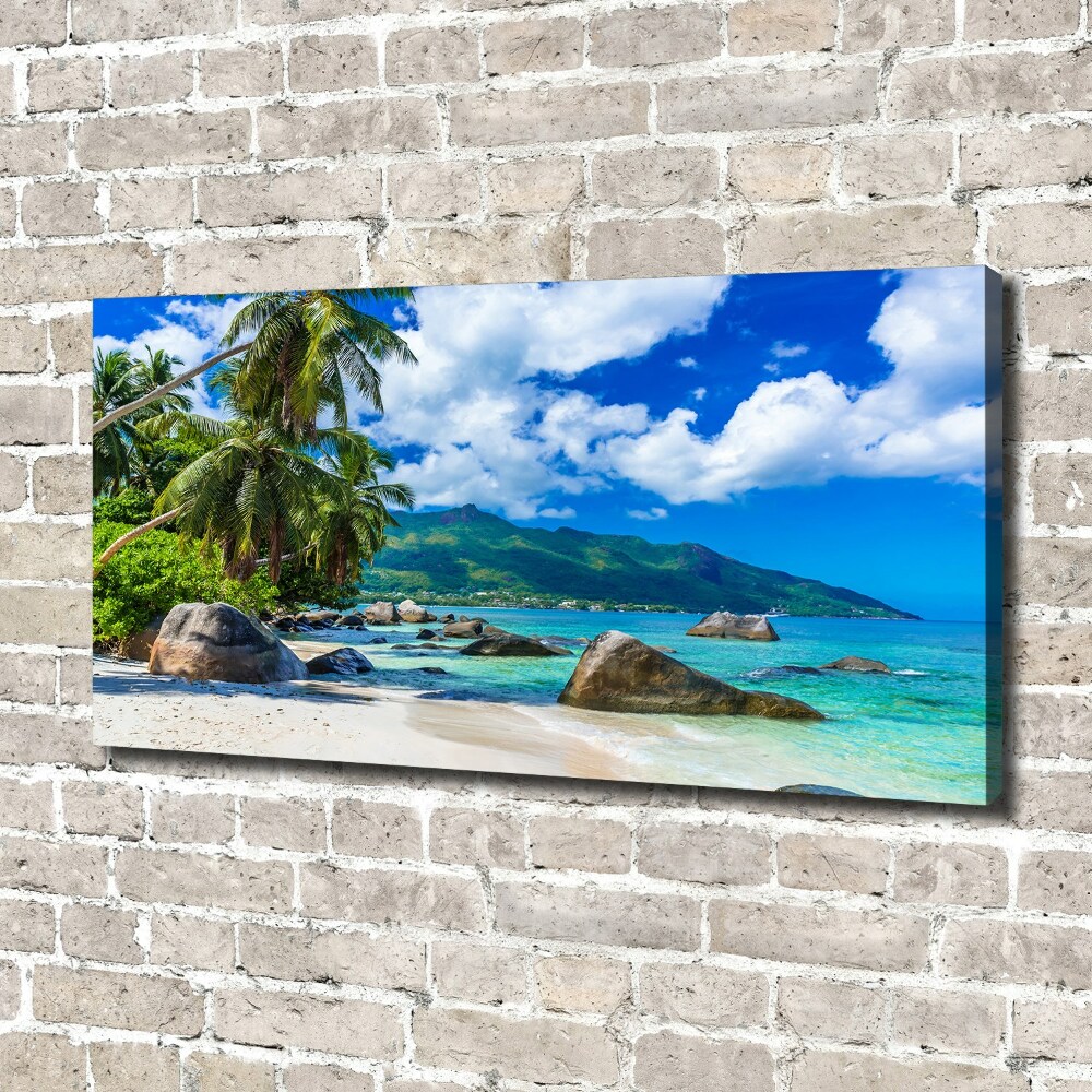 Tableau sur toile Plage des Seychelles