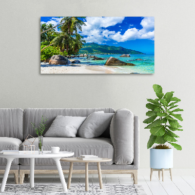 Tableau sur toile Plage des Seychelles