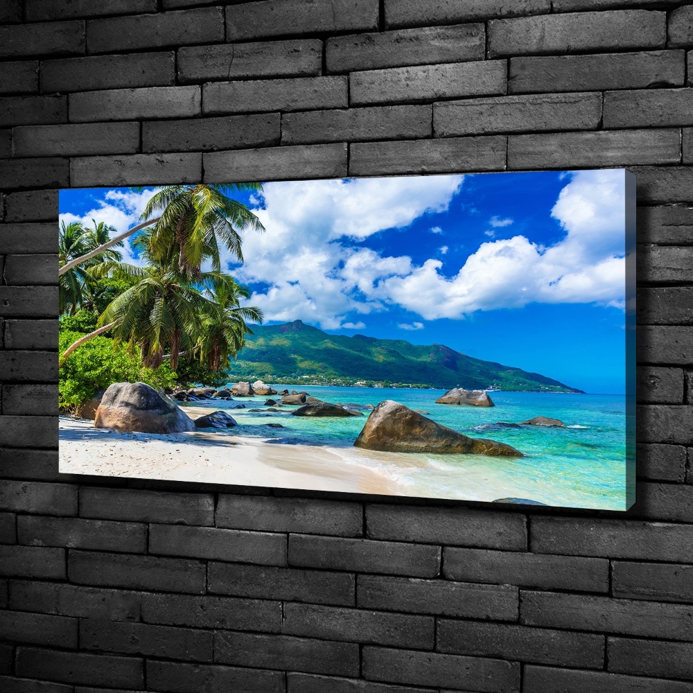 Tableau sur toile Plage des Seychelles