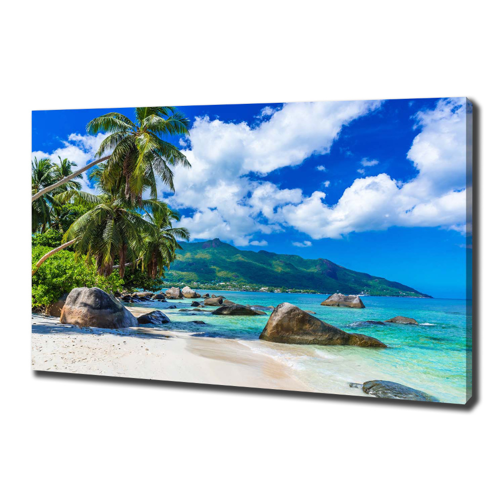 Tableau sur toile Plage des Seychelles