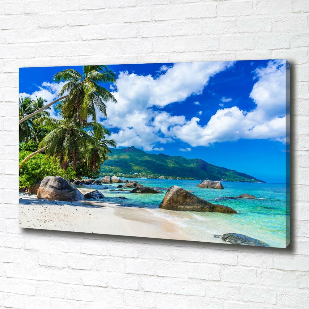 Tableau sur toile Plage des Seychelles