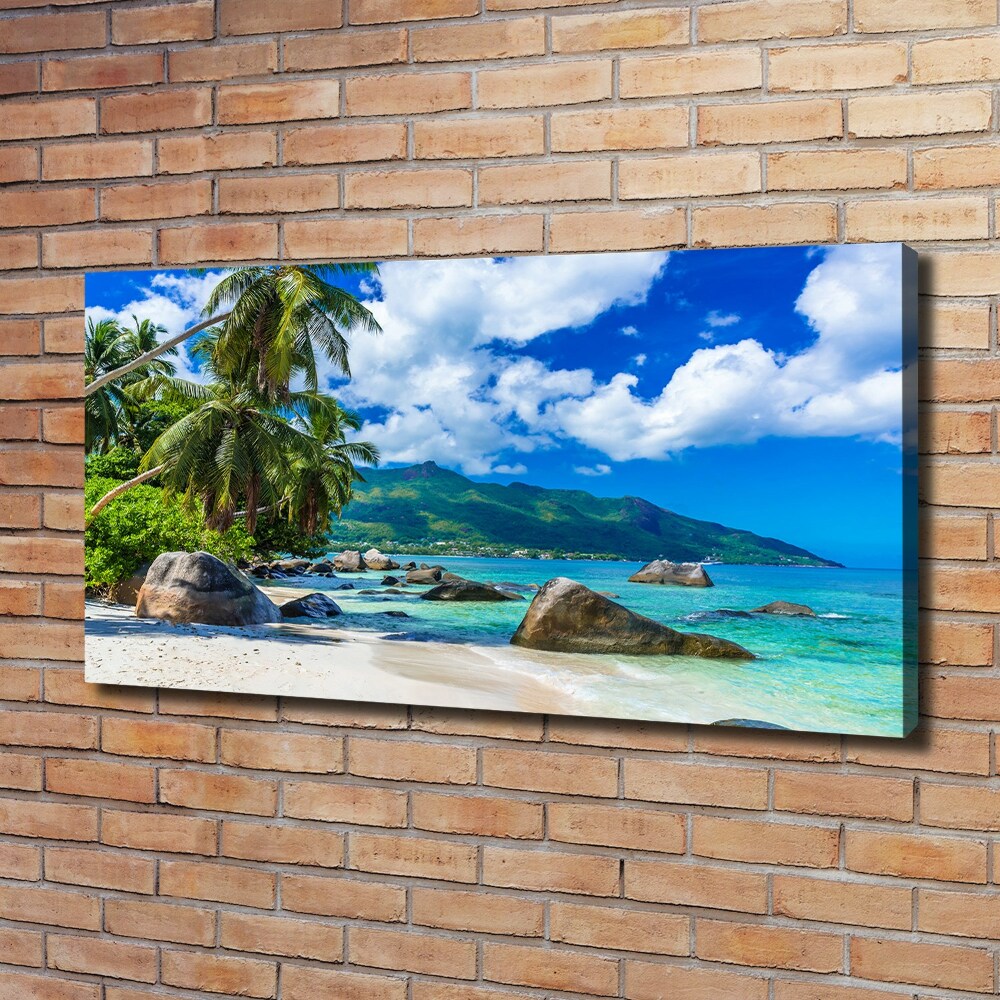 Tableau sur toile Plage des Seychelles