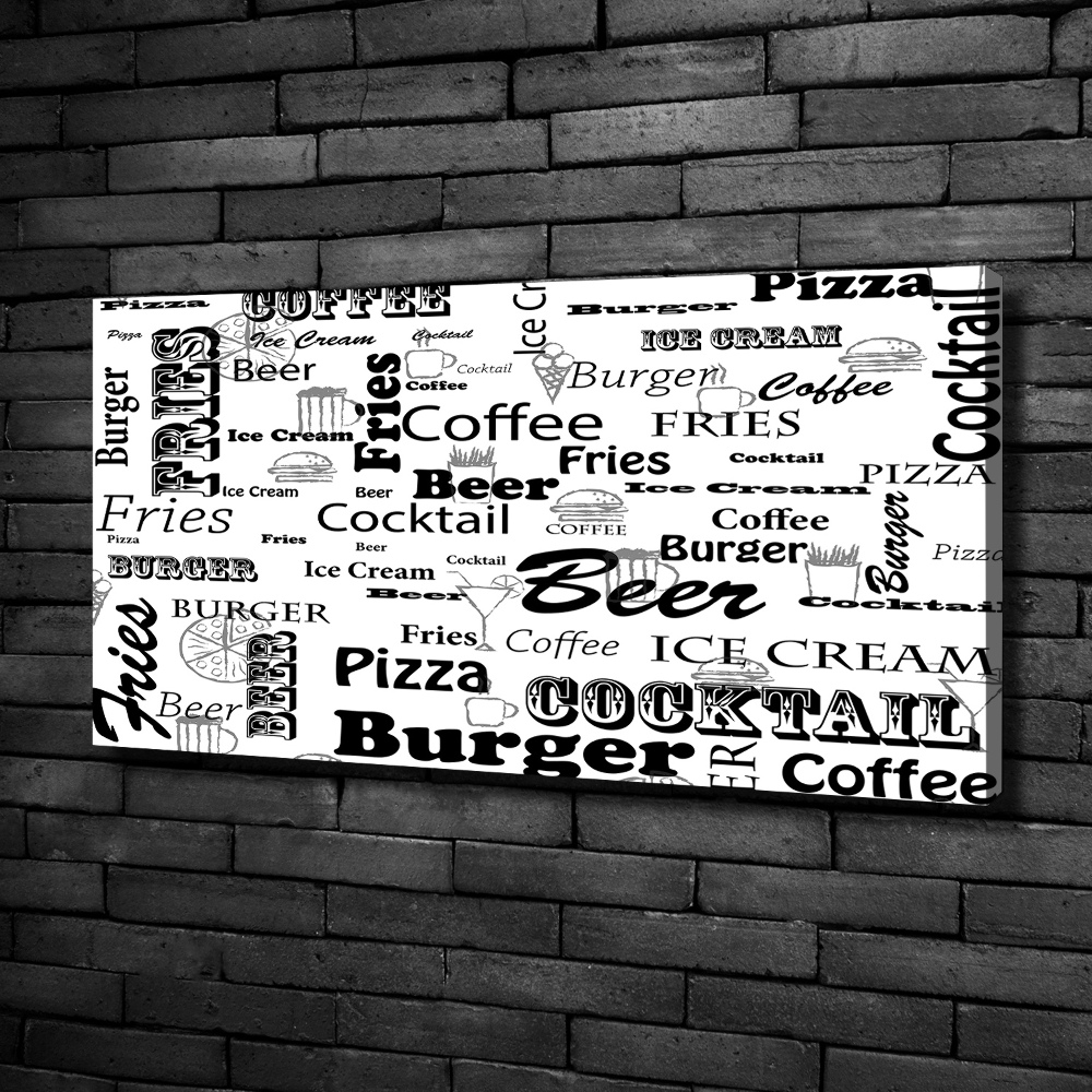 Tableau imprimé sur toile Menu du restaurant