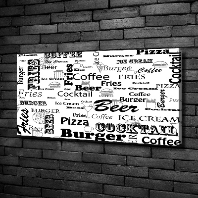 Tableau imprimé sur toile Menu du restaurant