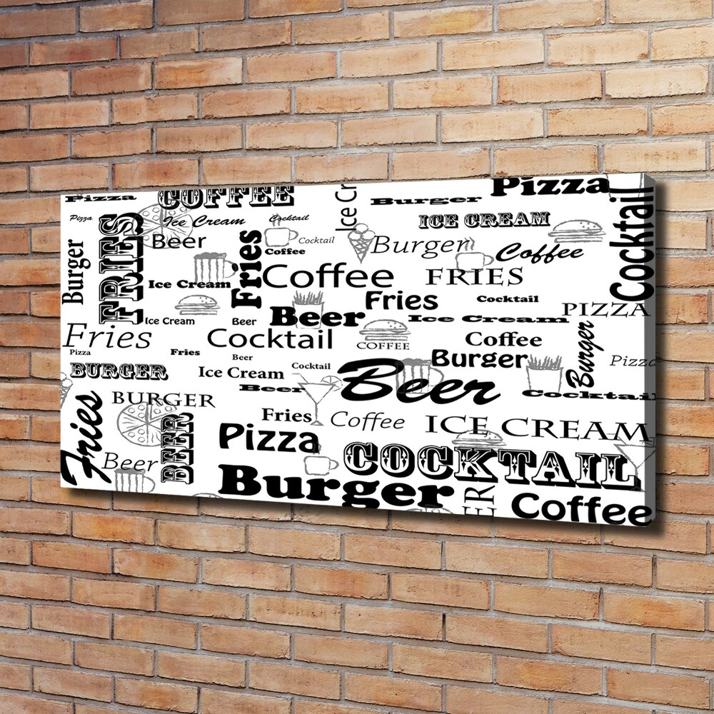 Tableau imprimé sur toile Menu du restaurant