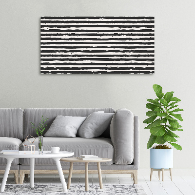 Tableau sur toile Bandes noires et blanches