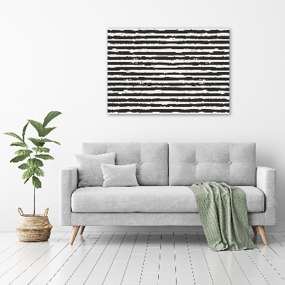 Tableau sur toile Bandes noires et blanches