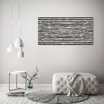 Tableau sur toile Bandes noires et blanches