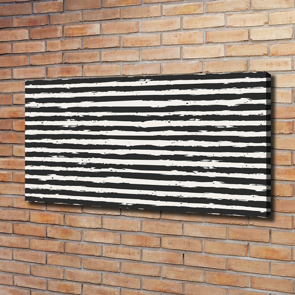 Tableau sur toile Bandes noires et blanches