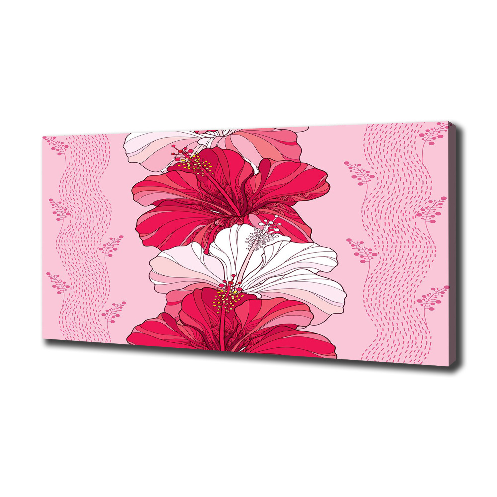 Tableau sur toile Fleurs hawaïennes