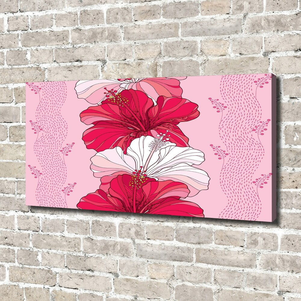 Tableau sur toile Fleurs hawaïennes