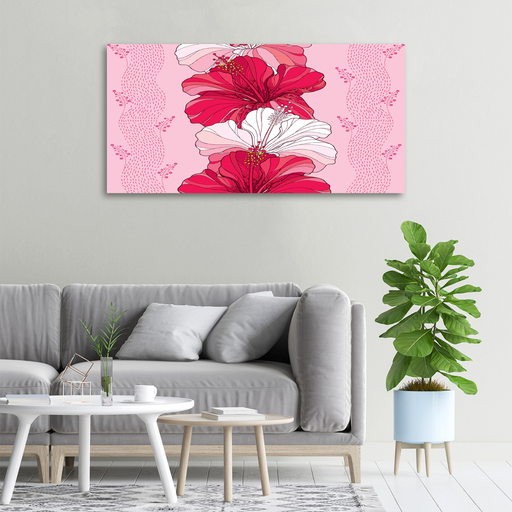 Tableau sur toile Fleurs hawaïennes