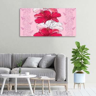 Tableau sur toile Fleurs hawaïennes