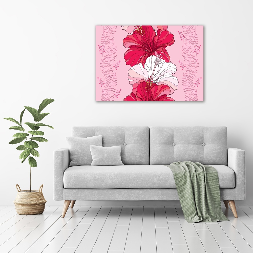 Tableau sur toile Fleurs hawaïennes