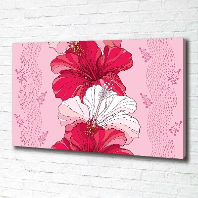 Tableau sur toile Fleurs hawaïennes